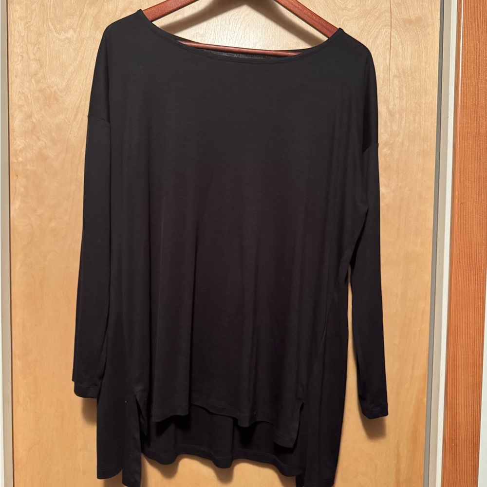 Eileen Fisher Bateau Neck Tunic Top